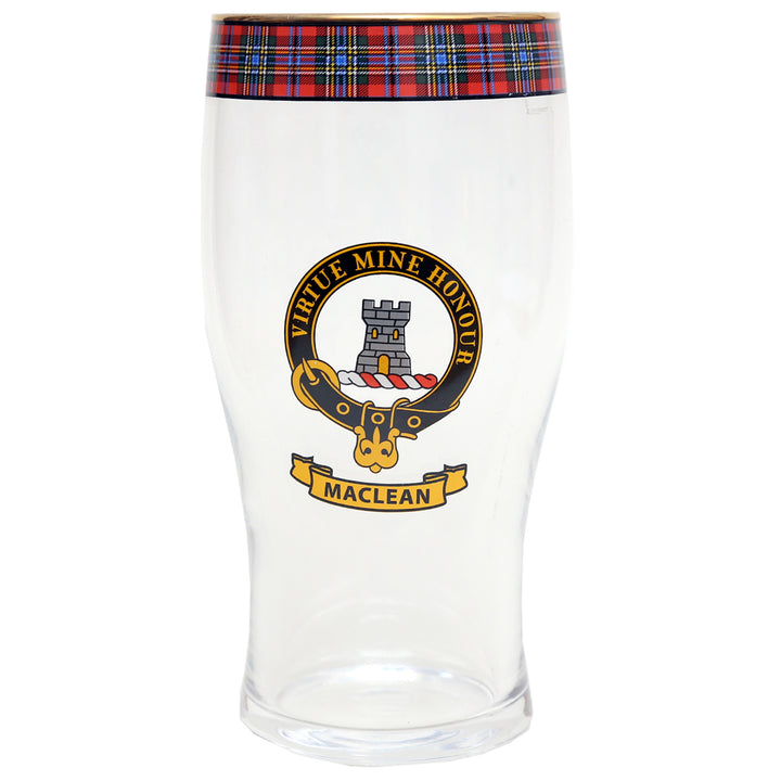 Clan Crest Beer Glass - MacLean