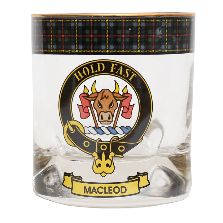Clan Crest Whisky Glass - MacLeod of Harris