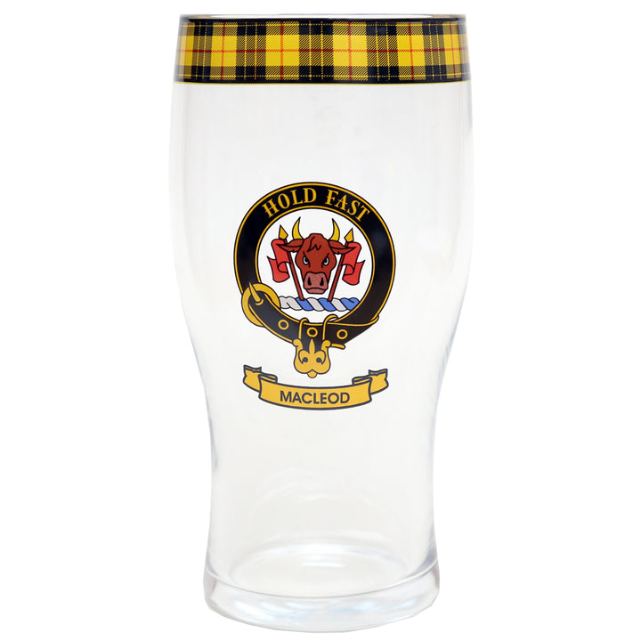 Clan Crest Beer Glass - MacLeod of Lewis