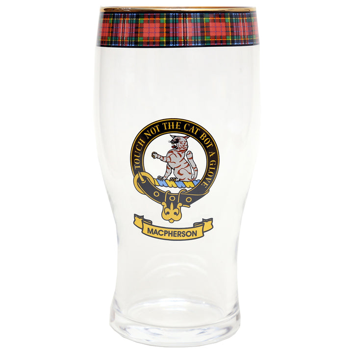 Clan Crest Beer Glass - MacPherson