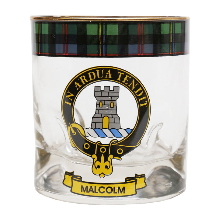 Clan Crest Whisky Glass - Malcolm