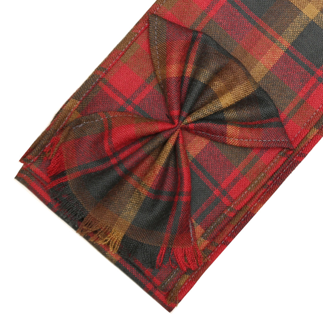 Mini Tartan Sash with Rosette - Maple Leaf Canadian