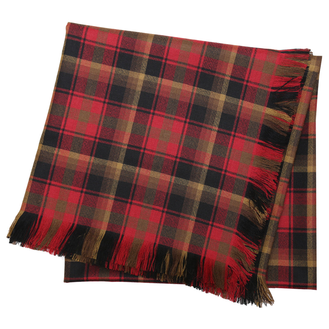 Tartan Shawl - Maple Leaf Canadian