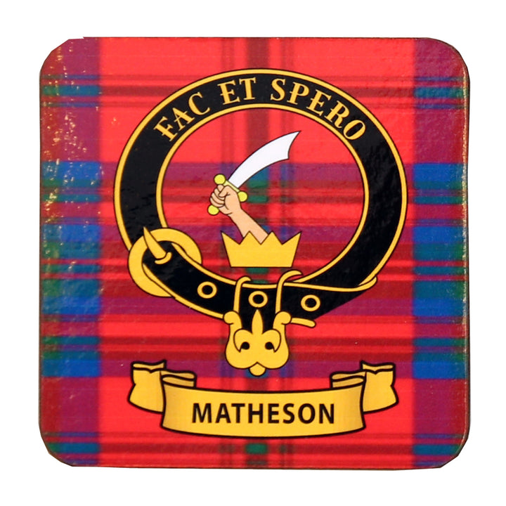 Clan Crest Drink Coaster - Matheson