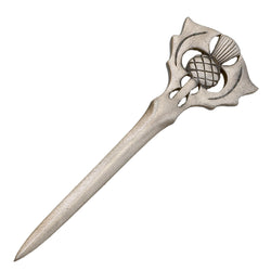 Matte Pewter Thistle Kilt Pin