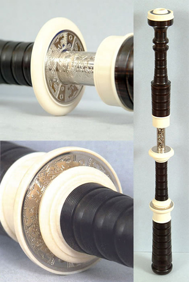 McCallum Bagpipes - #3 Engraved Deluxe Close Up