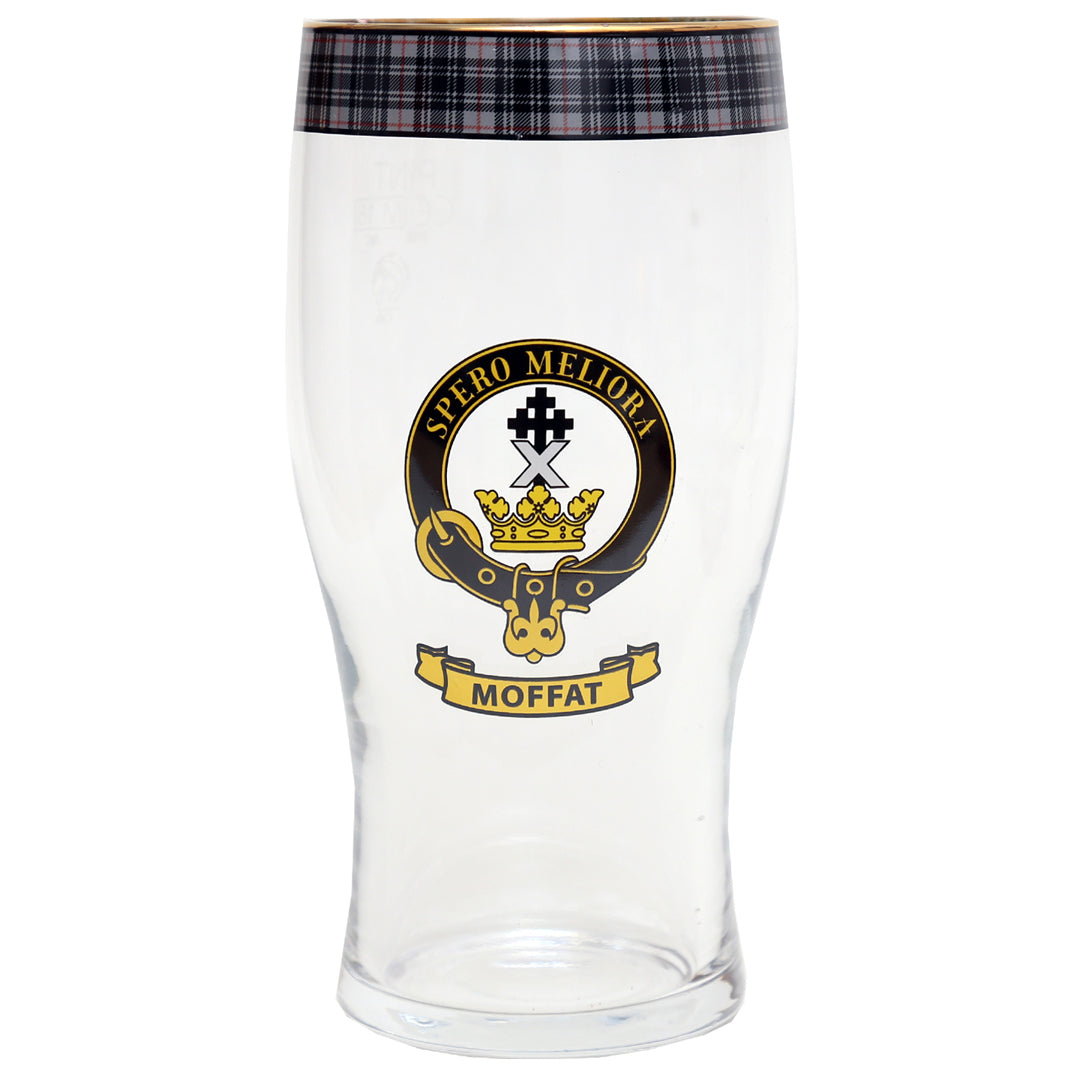 Clan Crest Beer Glass - Moffat