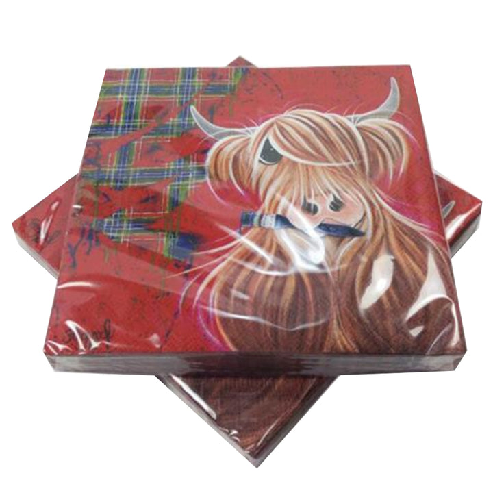 Napkins - Painting Highland Cow
