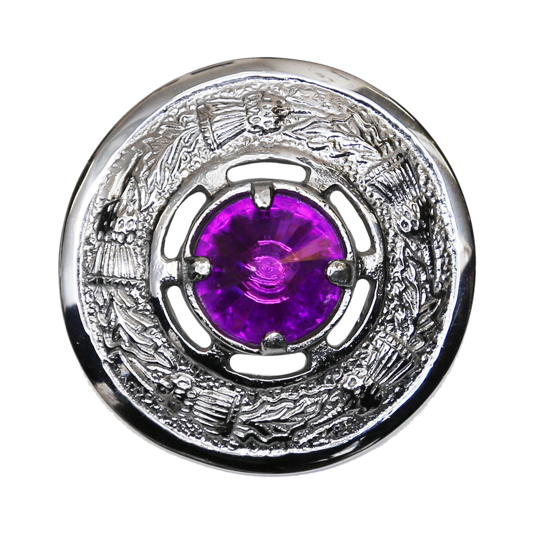 National Brooch - 2 Inches Purple
