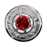 National Brooch - 2 Inches Red