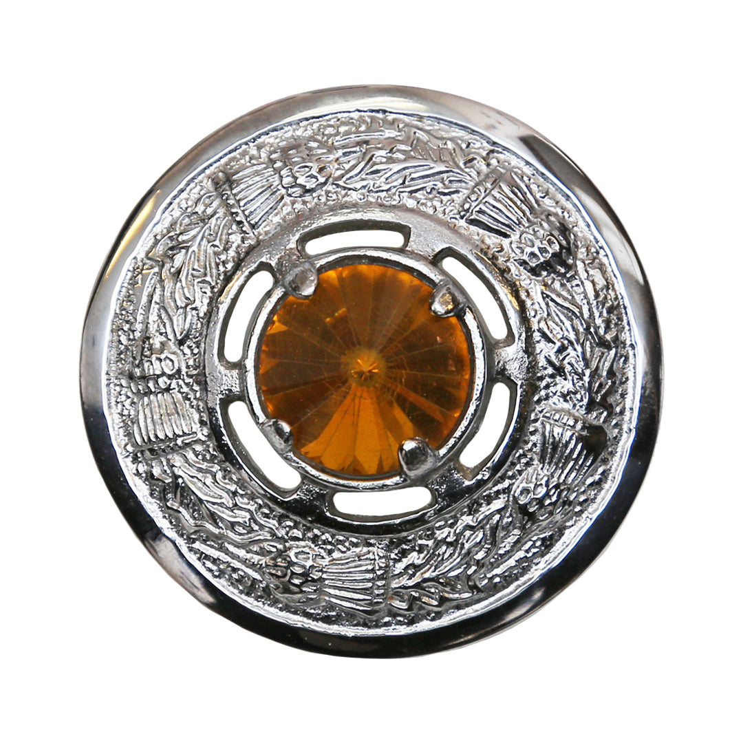 National Brooch - 2 Inches Yellow