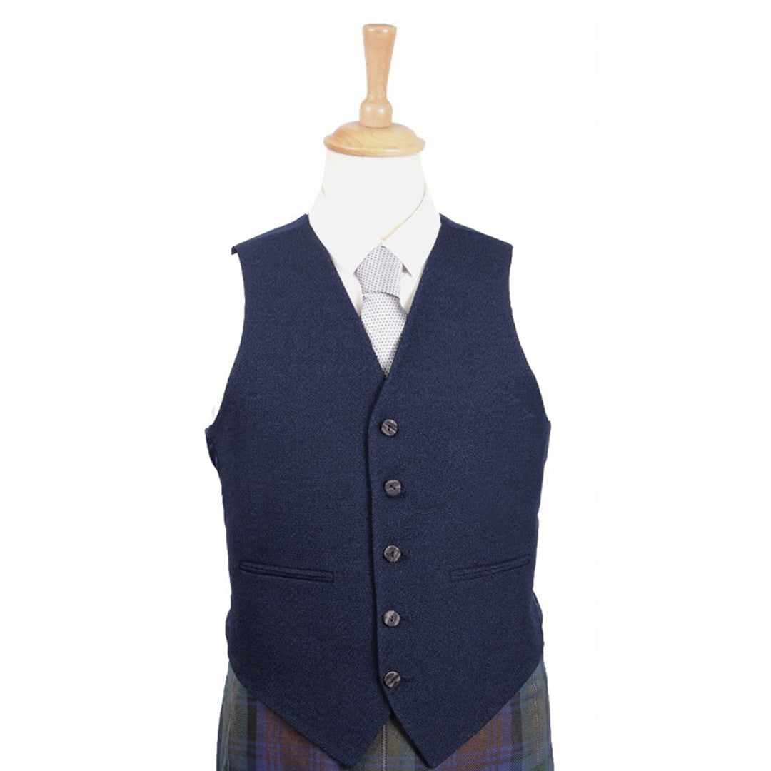 Navy Arrochar Braemar Tweed Vest
