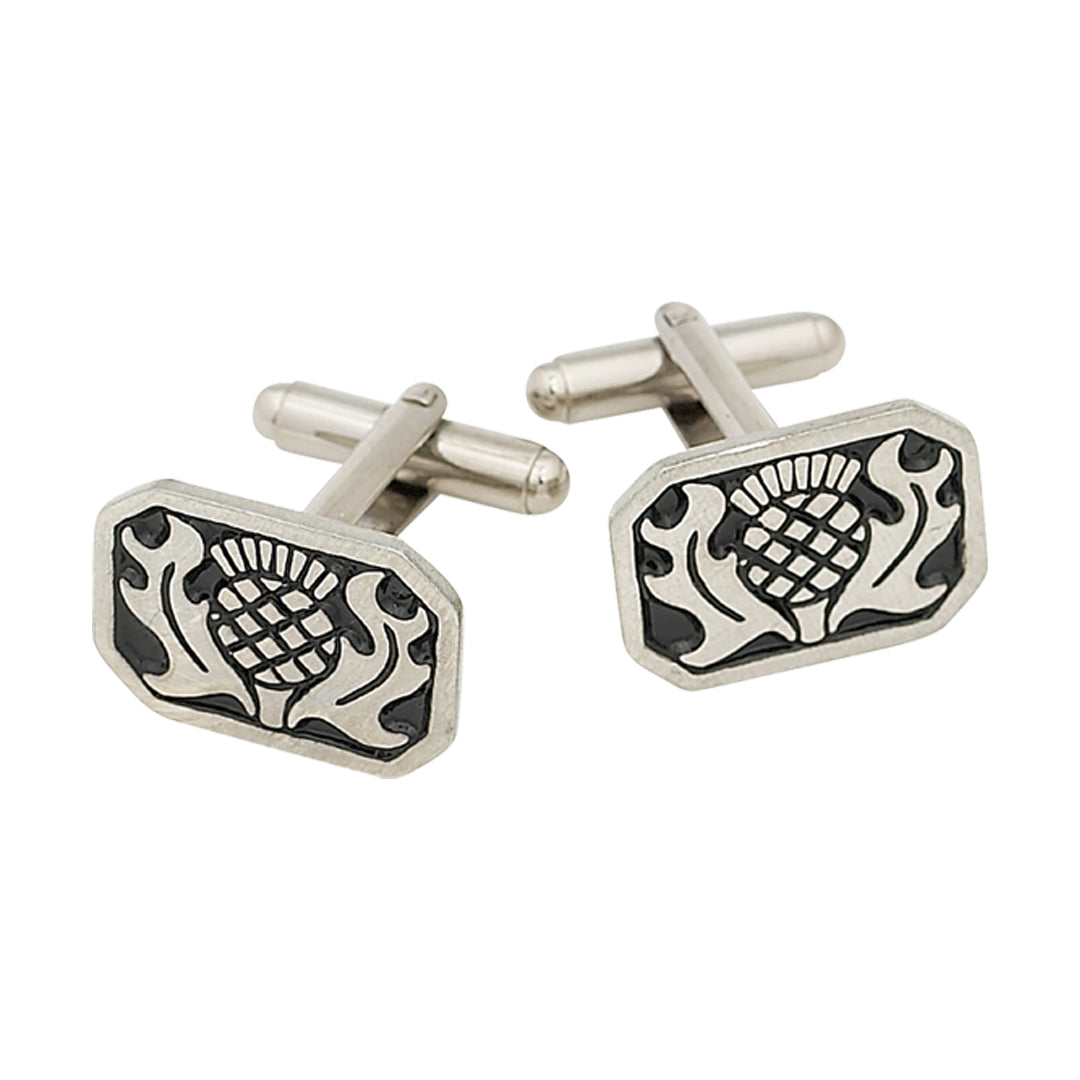 Pewter Thistle Cufflinks