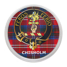 Plastic Clan Crest Drink Coaster - Chisholm (Old Style)