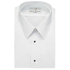 Pleated Laydown Collar Dress Shirt