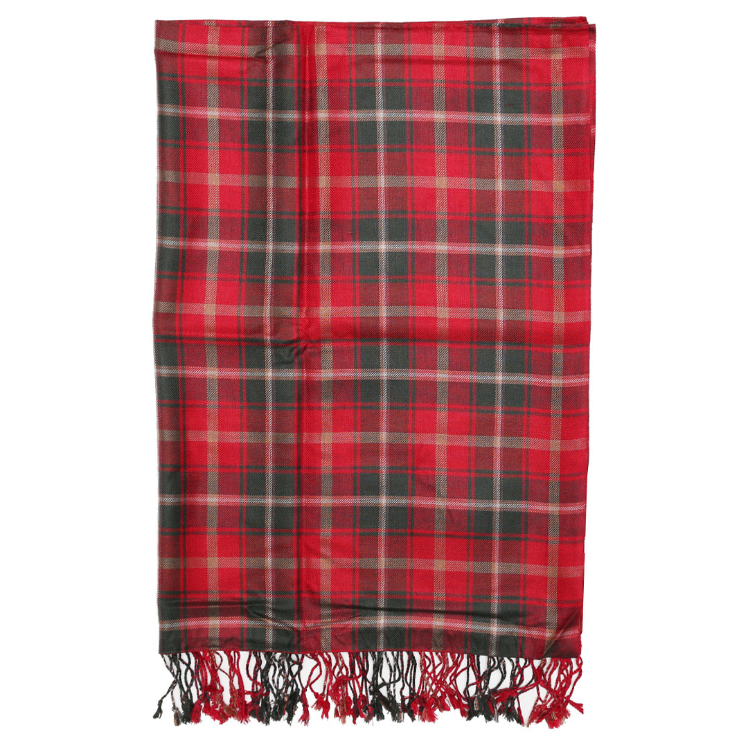 Poly Viscose Dark Maple Scarf Shawl