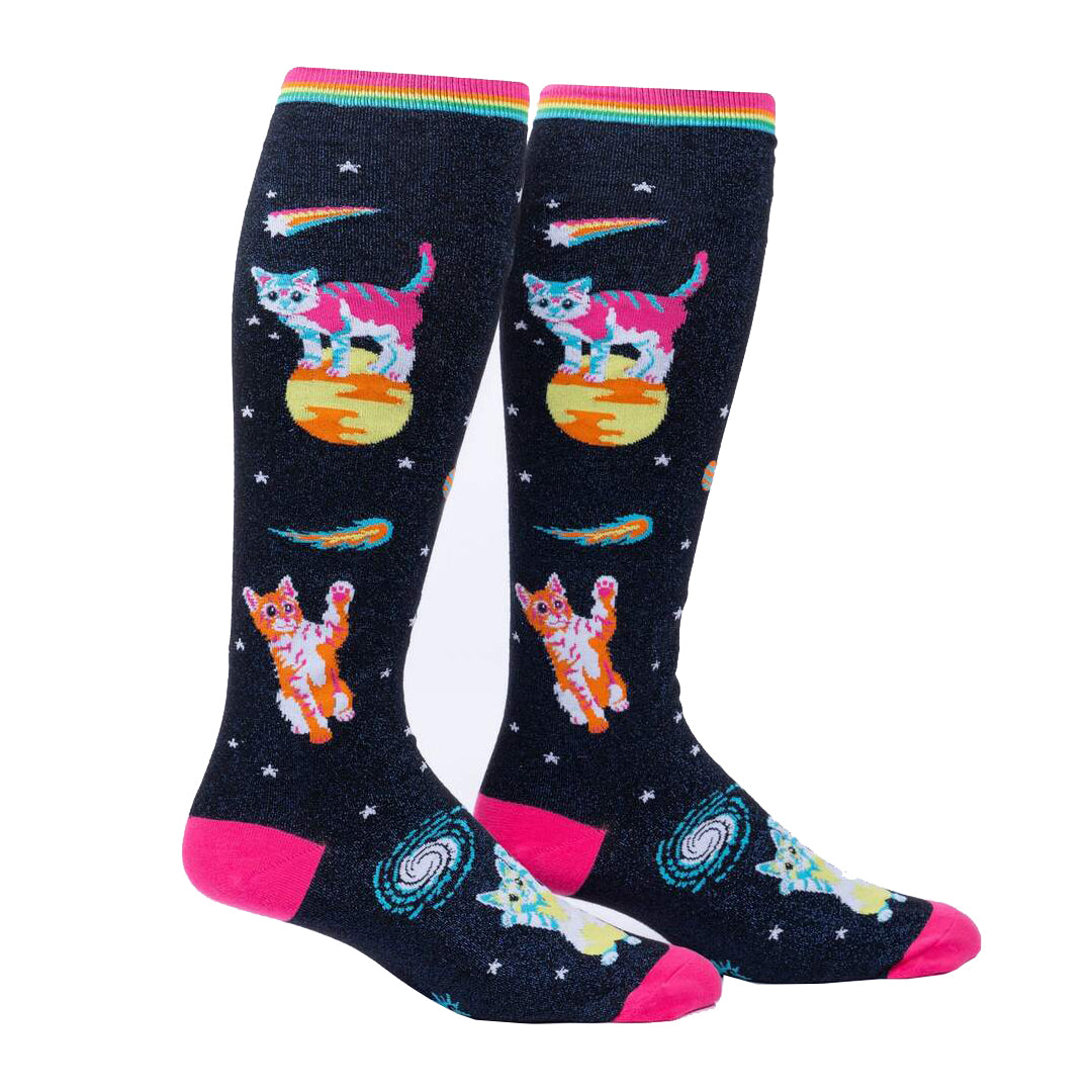 Practice Knee High Socks (Space Cats)