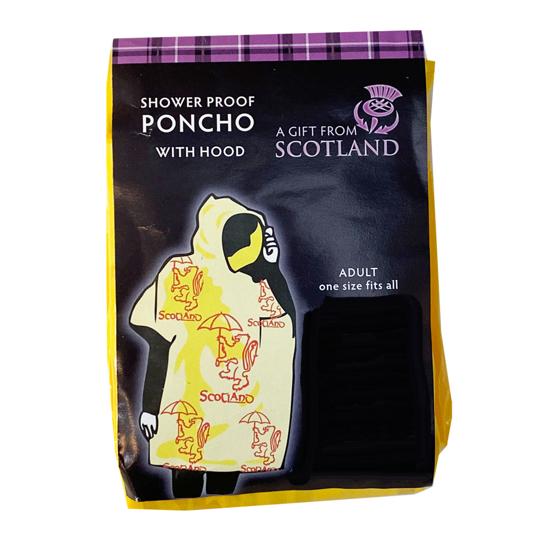 Rampant Lion Yellow Rain Poncho