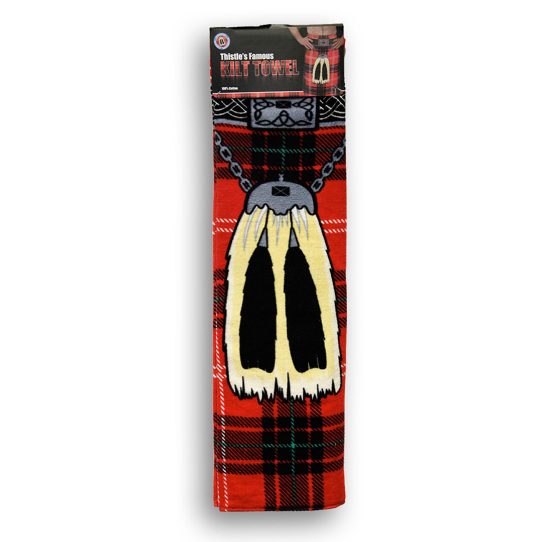 Red Instakilt Beach Towel