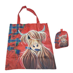 Reusable Shopping Bag - McMoo Tartan Paint