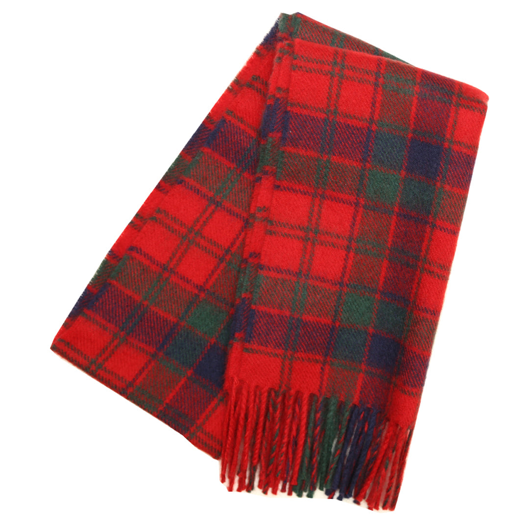 Lambswool Tartan Scarf - Robertson Red Modern