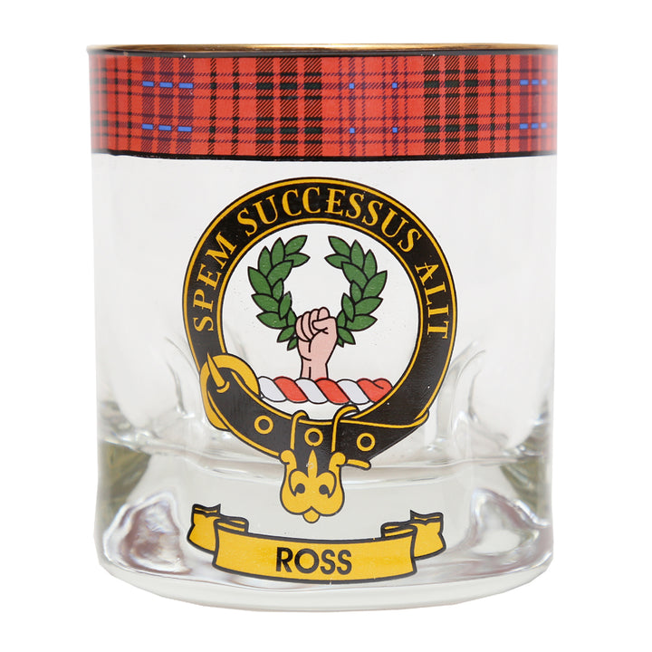 Clan Crest Whisky Glass - Ross
