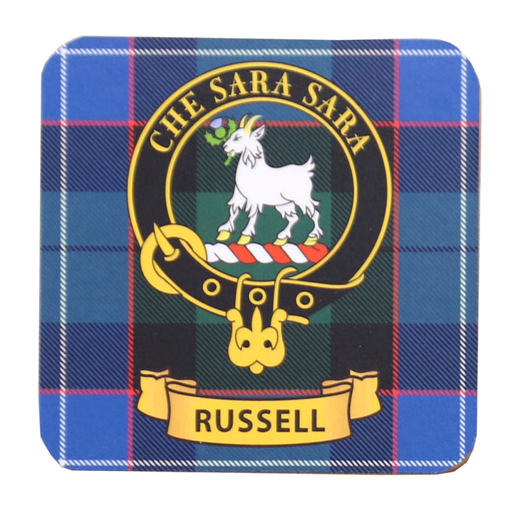 Clan Crest Drink Coaster - Russell