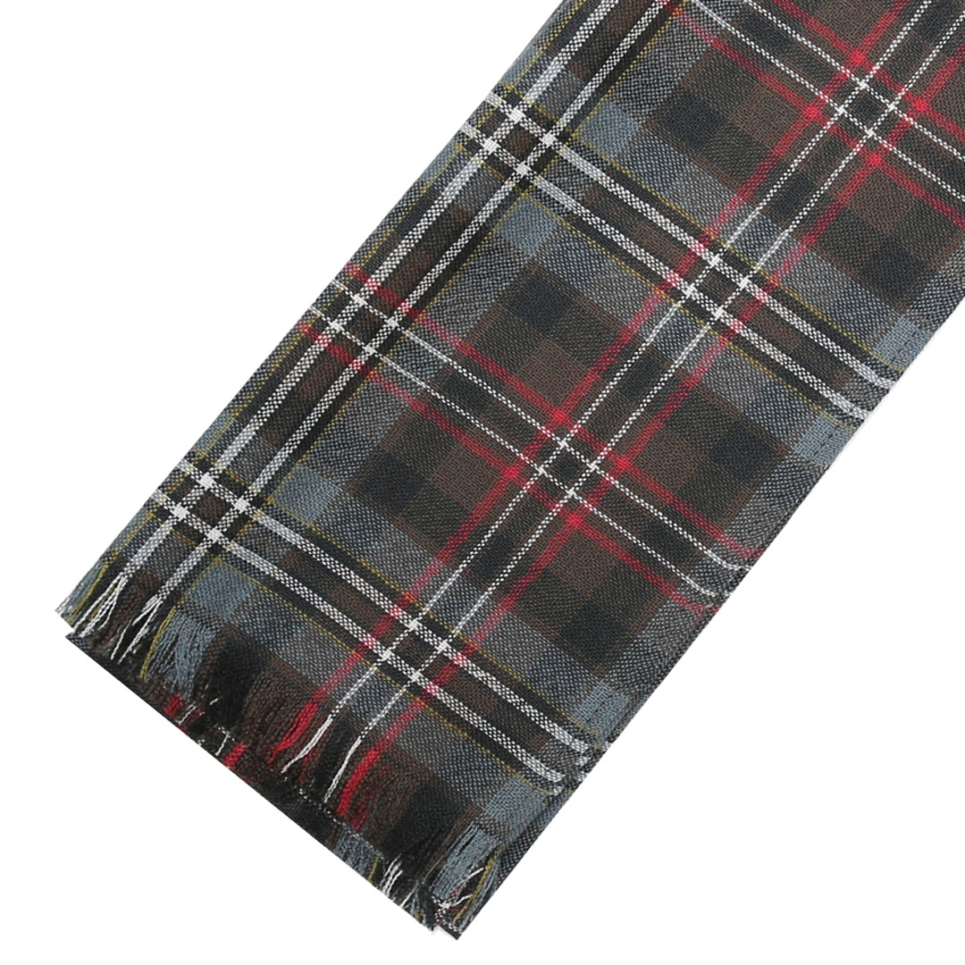 Fine Weight Tartan Scarf - Scott Green Weathered