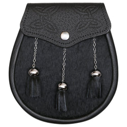 Semi-Dress Black Bovine Sporran