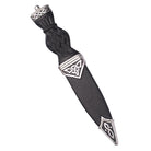 Sgian Dubh, Polished Pewter (Celtic) - Plain Top