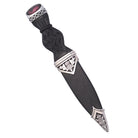 Sgian Dubh, Polished Pewter (Thistle) - Amethyst Stone