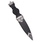 Sgian Dubh, Polished Pewter (Thistle) - Plain Top