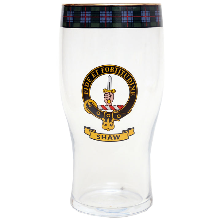 Clan Crest Beer Glass - Shaw