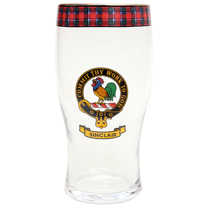 Clan Crest Beer Glass - Sinclair