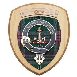 Small Gray Wall Plaque Light Wood