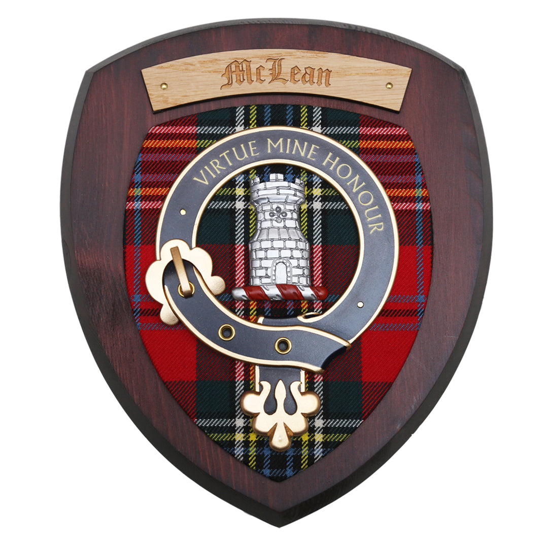 Small McLean Wall Plaque Dark Wood