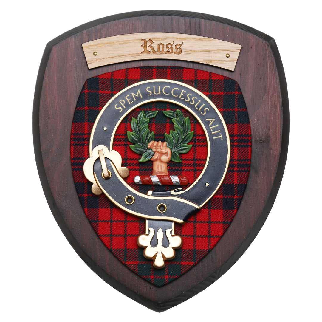 Small Ross Wall Plaque Dark Wood