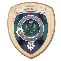 Small Scotland Wall Plaque Light Wood