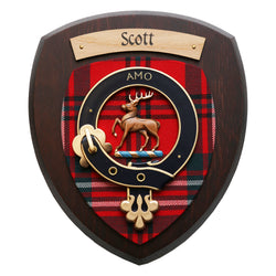 Small Scott Wall Plaque Dark Wood