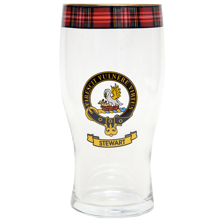 Clan Crest Beer Glass - Stewart