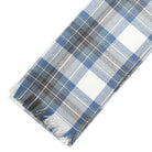 Fine Weight Tartan Scarf - Stewart Muted Blue Weathered