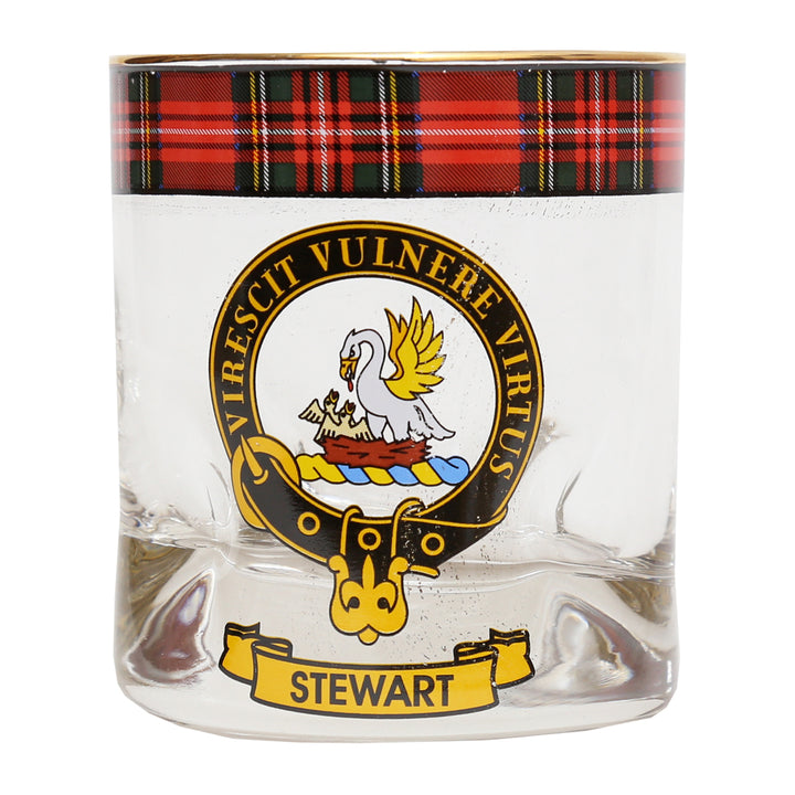 Clan Crest Whisky Glass - Stewart
