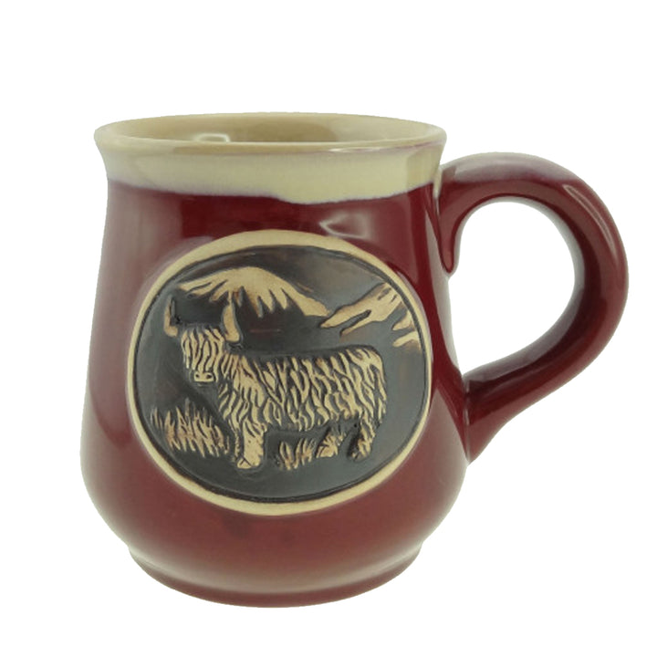 Stoneware Mug - Highland Cow Red