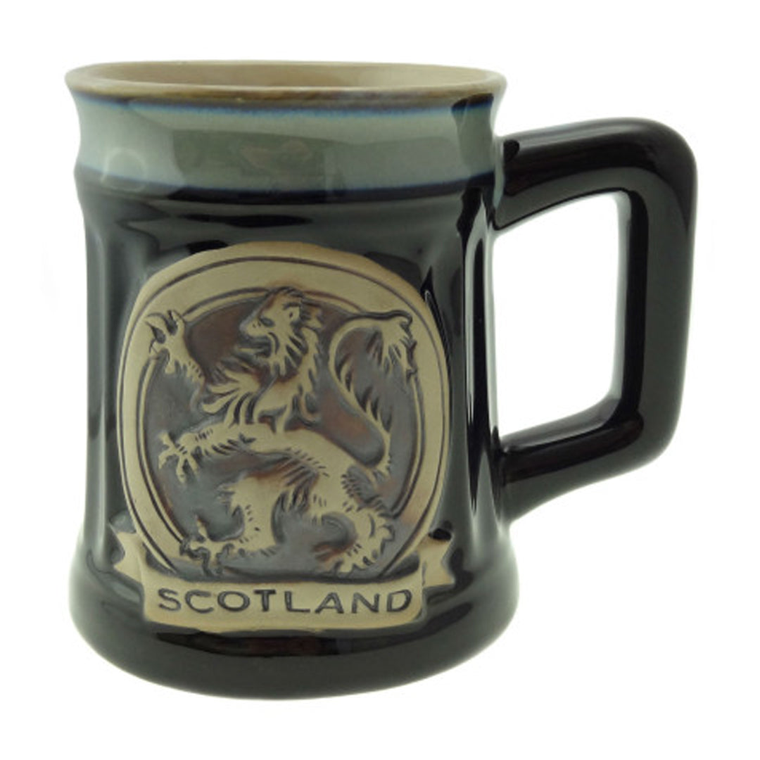 Stoneware Mug - Rampant Lion Black