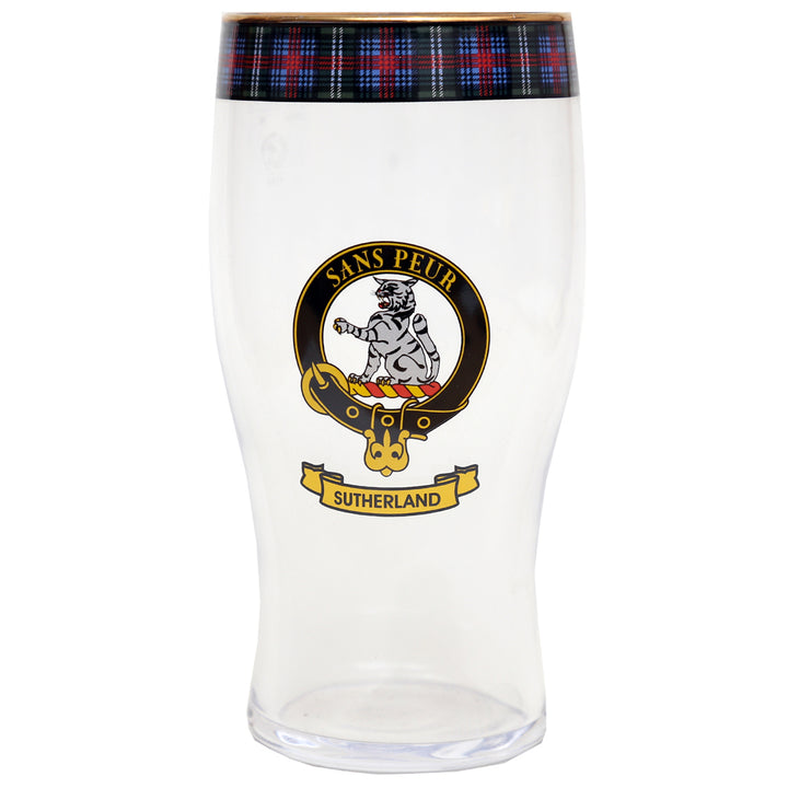 Clan Crest Beer Glass - Sutherland