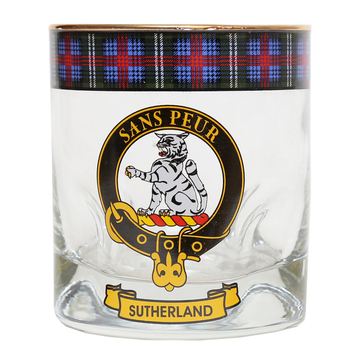 Clan Crest Whisky Glass - Sutherland