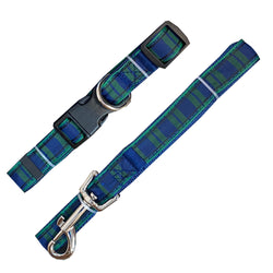 Tartan Dog Leash and Collar Black Watch
