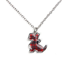 Tartan Scottie Dog Necklace