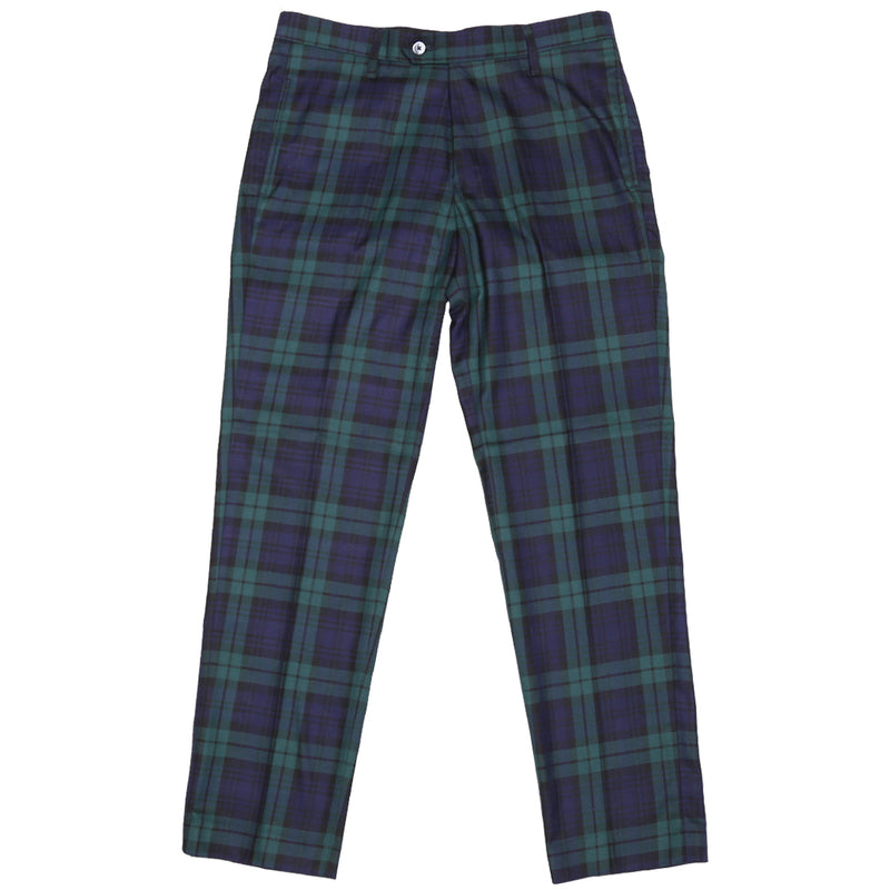 Blue/Green Plaid Jacket + Forest Green Stripe Corduroy Pants - JBD Clothiers
