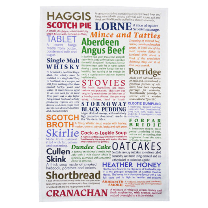 Tea Towel - Scottish Delicacies